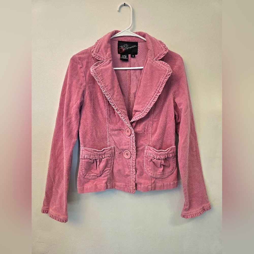Early 2000s - Y2K - BKE Pink Corduroy Blazer